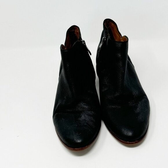 Sam Edelman Womens Black Leather Side Zip Bootie  Size 7 - Picture 3 of 9